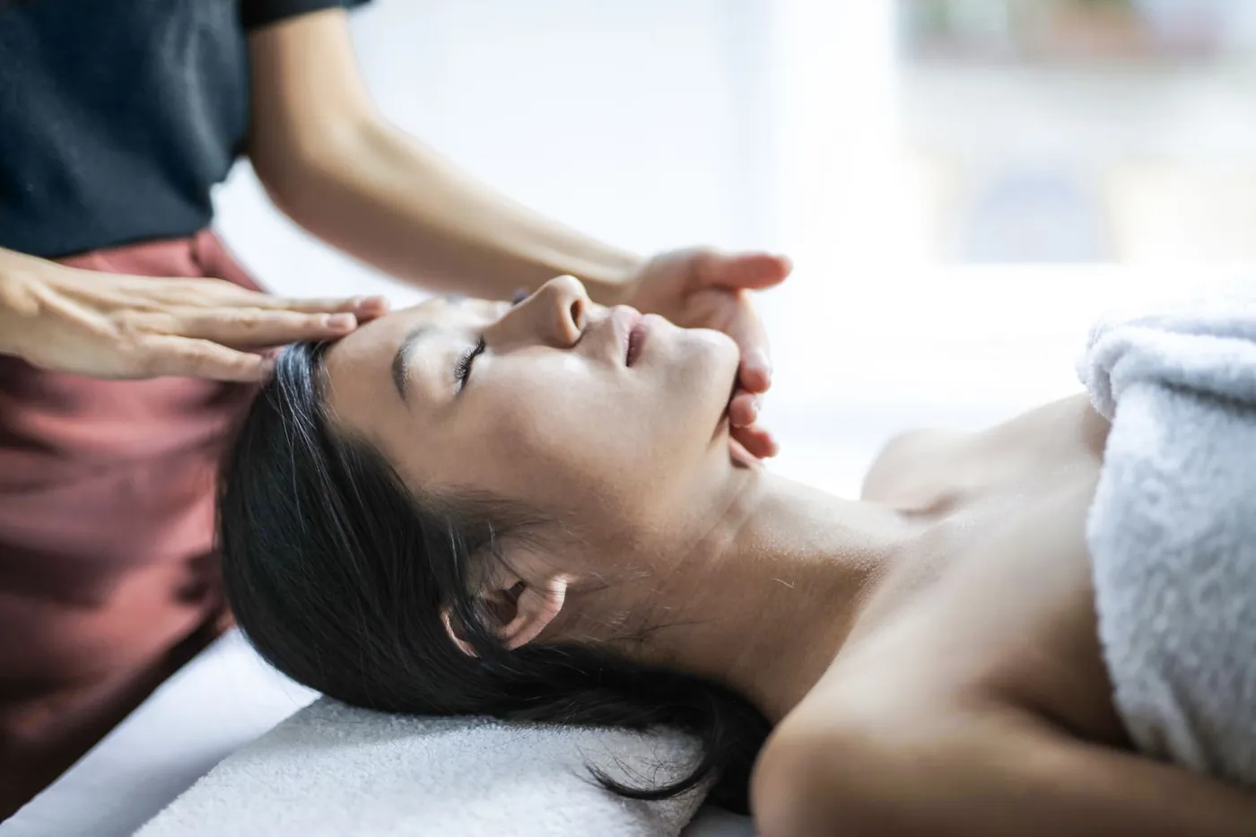 A calming facial and pressure-point massage